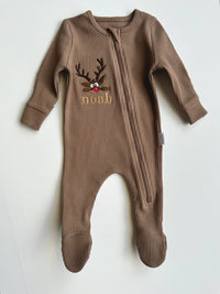Christmas Reindeer Zip Sleepsuit