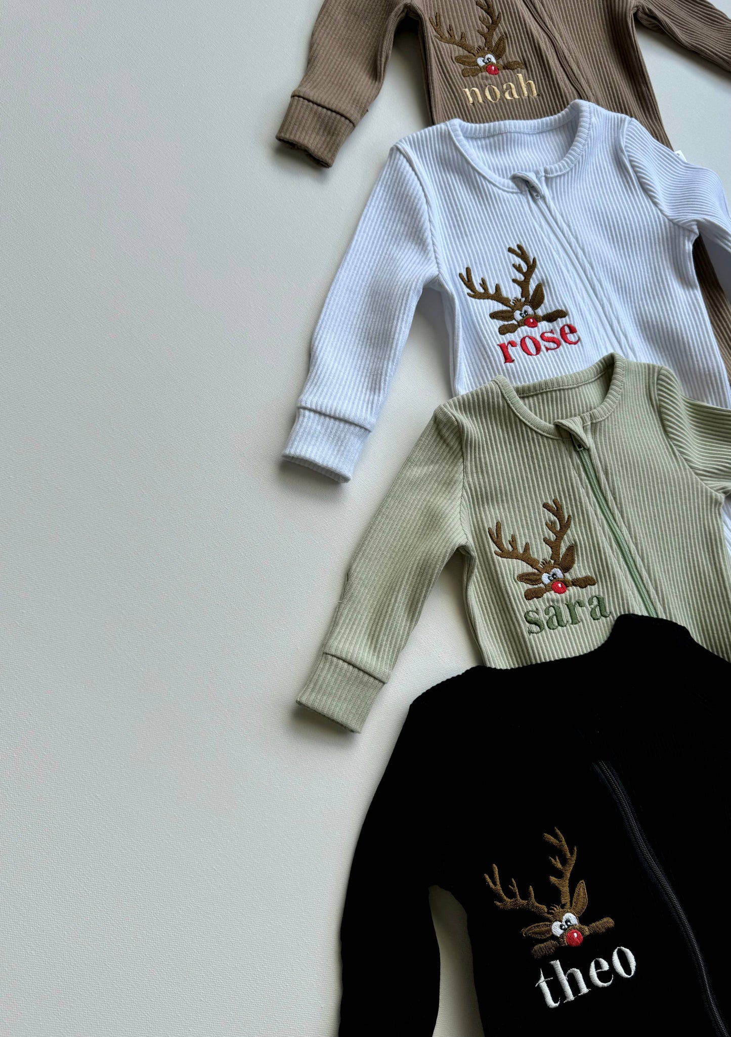 Christmas Reindeer Zip Sleepsuit