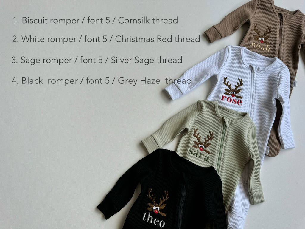 Christmas Reindeer Zip Sleepsuit