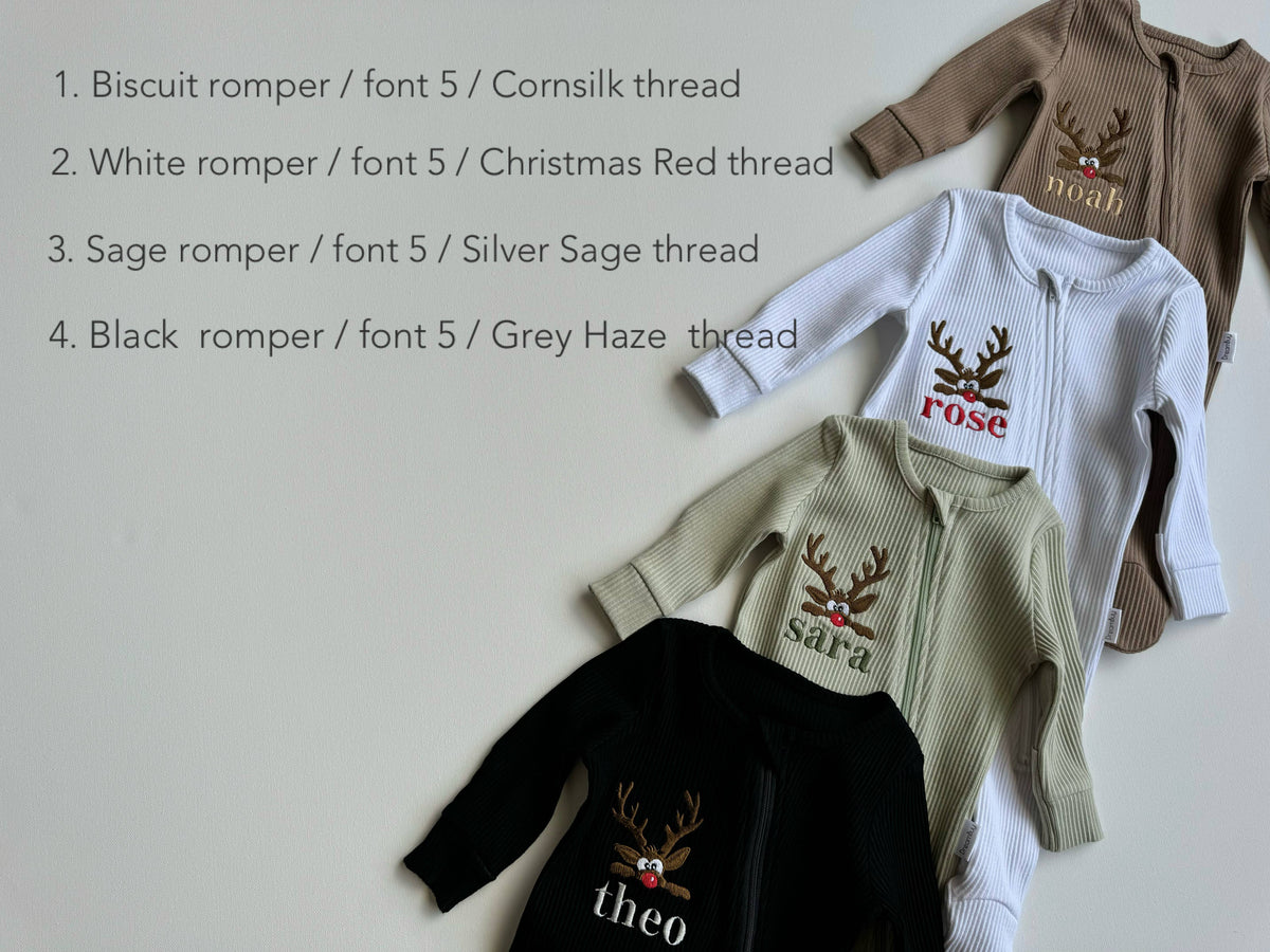 Christmas Reindeer Zip Sleepsuit