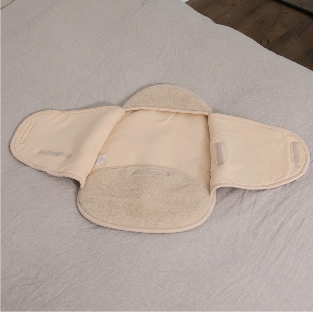 Beige Baby Wool Swaddle Blanket