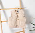 Merino Wool Beige Baby Gilet
