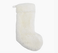 Natural White Sheepskin Christmas Stocking