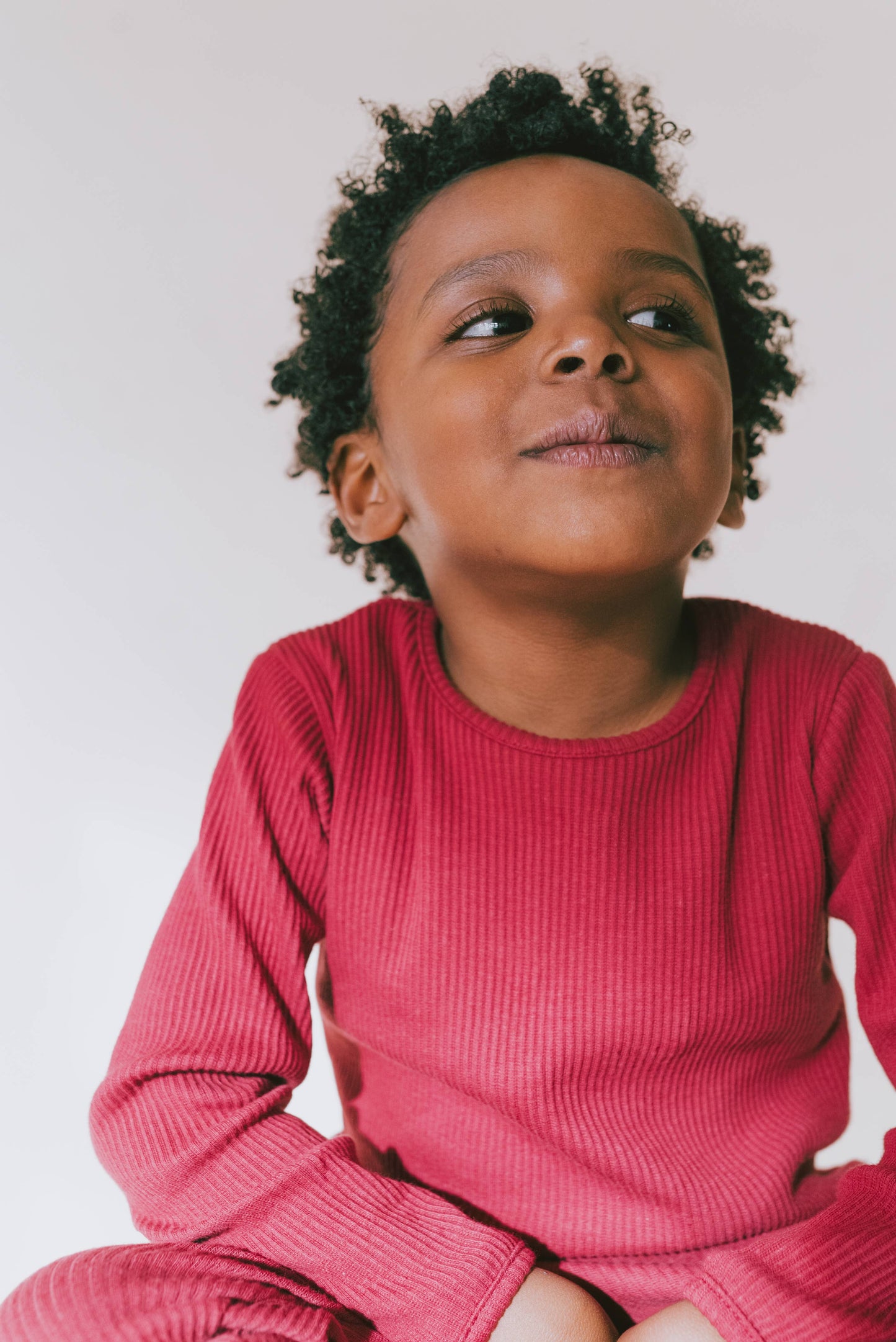 Adult Unisex Ribbed Loungewear and Matching Pajamas/Pyjamas (Claret Red)